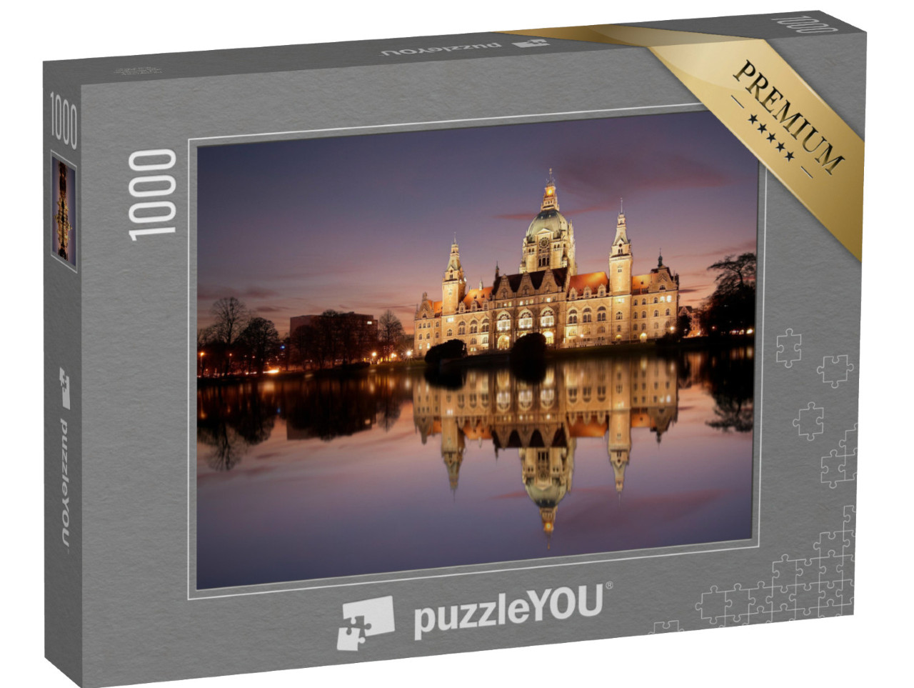 Puzzle 1000 pezzi „Il municipio di Hannover di notte“