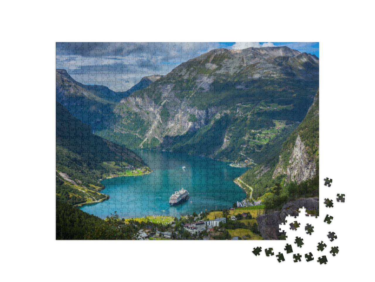 Puzzle 1000 pezzi „Impressionante Geirangerfjord, Norvegia“