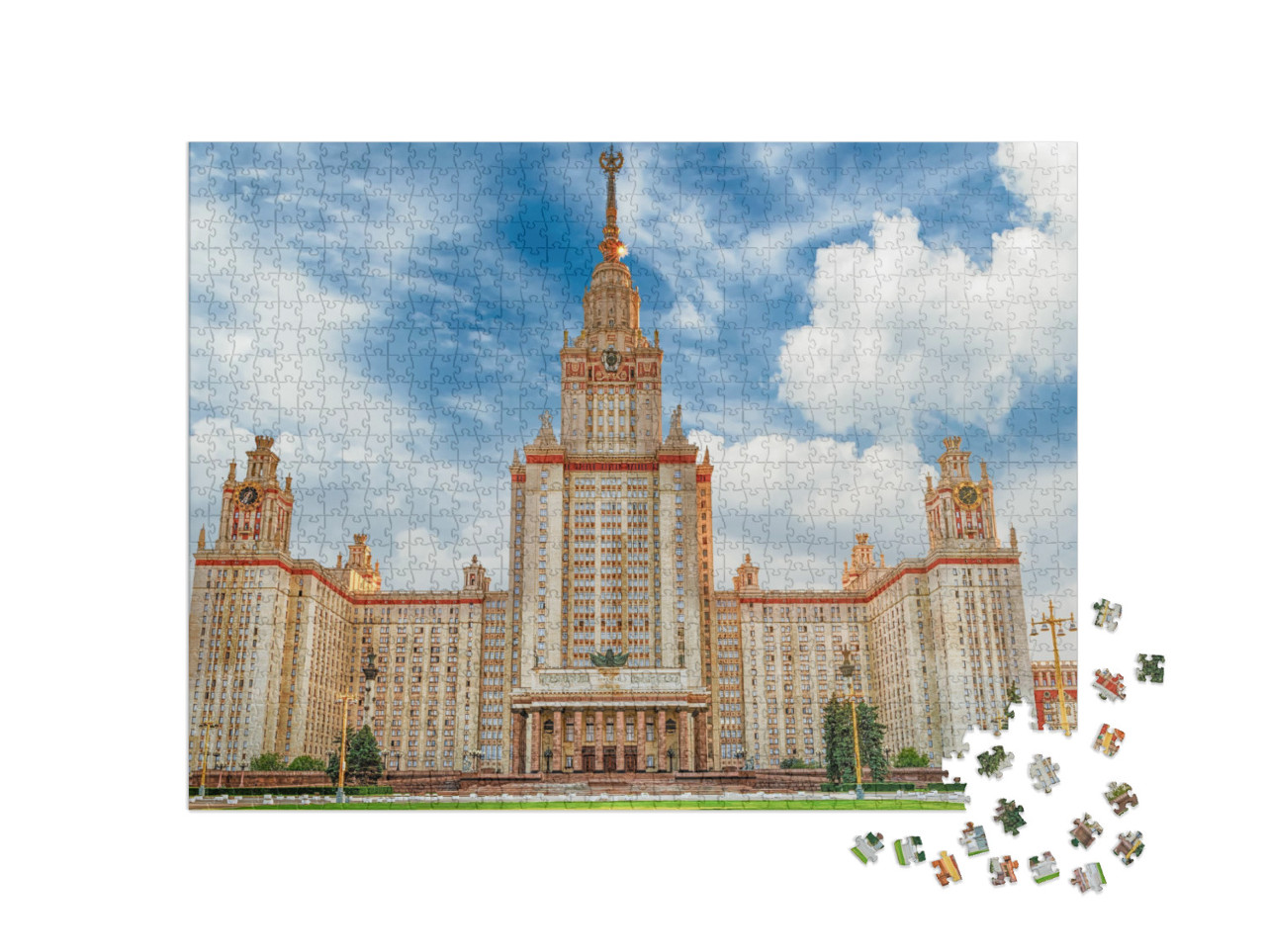 Puzzle 1000 pezzi „Università statale Lomonosov, Mosca, Russia“