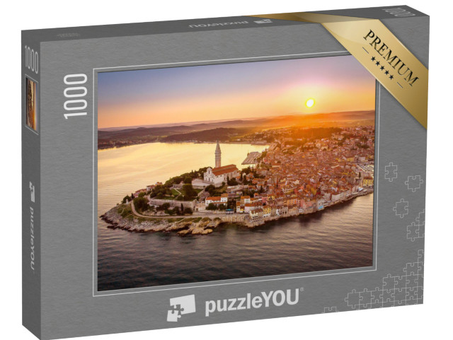 Puzzle 1000 pezzi „L'alba dall'alto di Rovigno, Croazia“