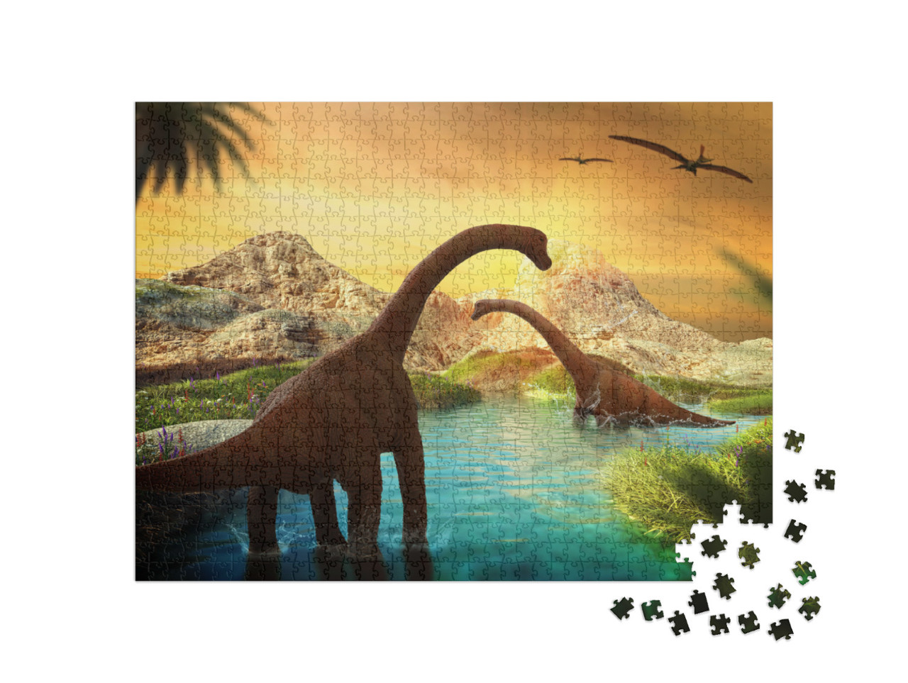 Puzzle 1000 pezzi „Il mondo dei dinosauri“