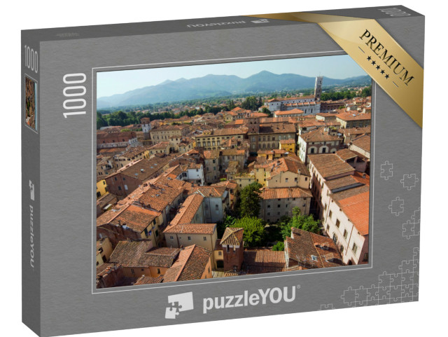 Puzzle 1000 pezzi „Vista di Lucca da torre Guinigi, Lucca, Toscana, Italia, Europa“