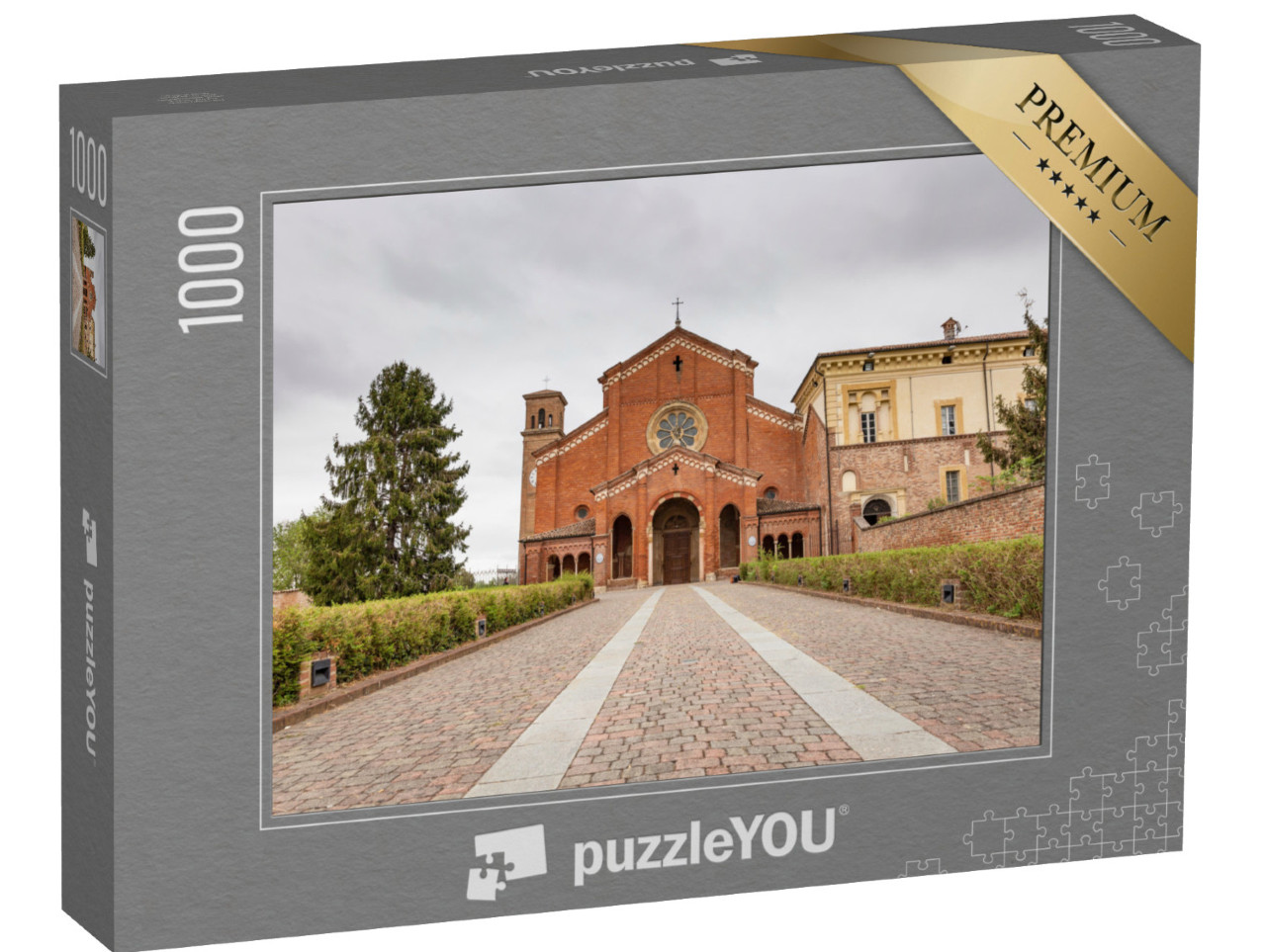 Puzzle 1000 pezzi „Abbazia cistercense di Chiaravalle della Colomba, Provincia di Piacenza, Regione Emilia Romagna, Italia“