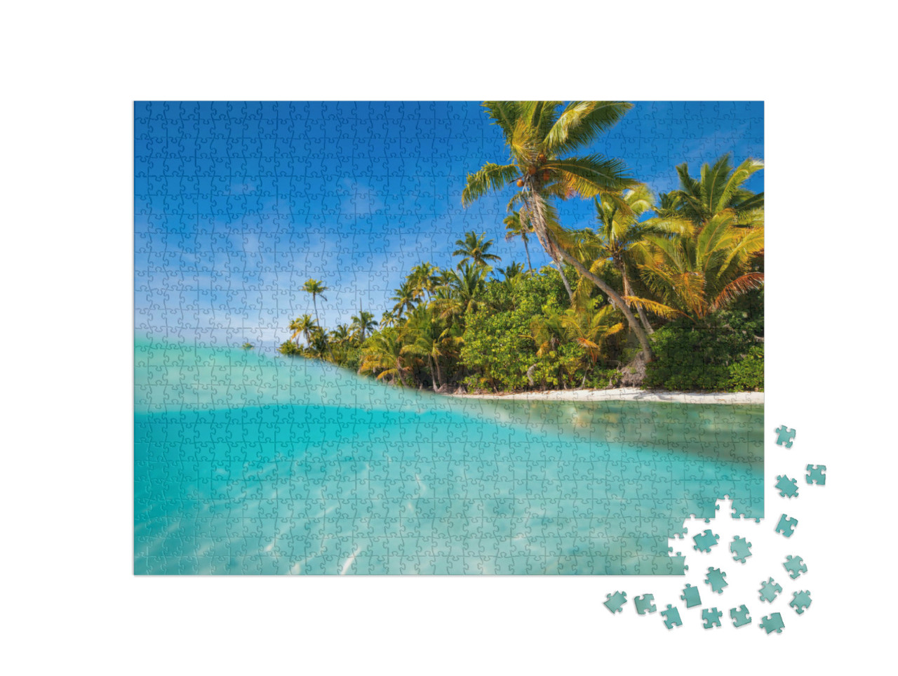 Puzzle 1000 pezzi „Un'isola mozzafiato con un piede nel Pacifico meridionale“