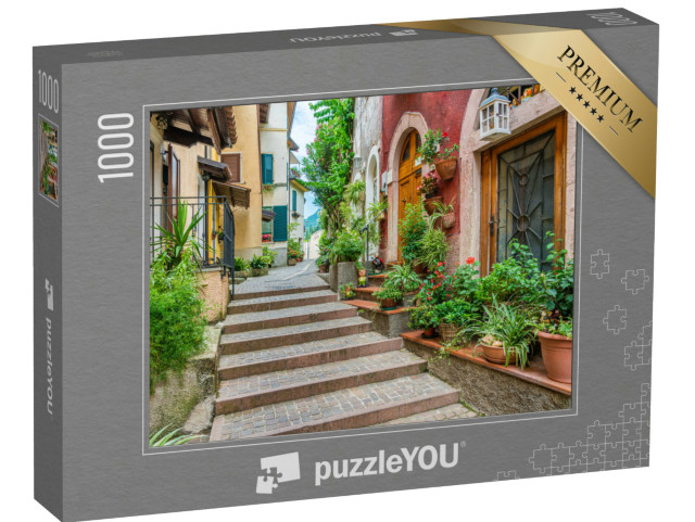 Puzzle 1000 pezzi „La pittoresca cittadina di Gargnano sul Lago di Garda. Provincia di Brescia, Lombardia, Italia.“