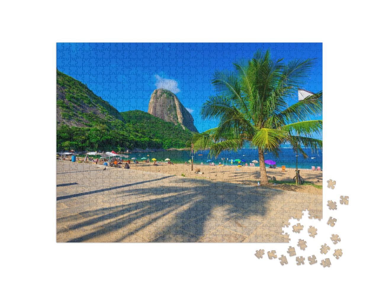 Puzzle 1000 pezzi „Monte Pan di Zucchero e spiaggia Vermelha, Rio de Janeiro, Brasile“