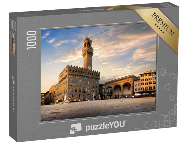 Puzzle 1000 pezzi „Piazza della Signoria all'alba, Firenze, Italia“