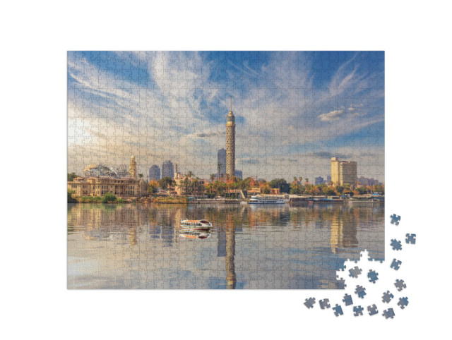 Puzzle 1000 pezzi „Il centro della città del Cairo sul Nilo, Egitto“
