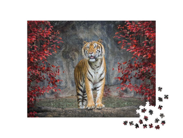 Puzzle 1000 pezzi „Ritratto di una tigre“