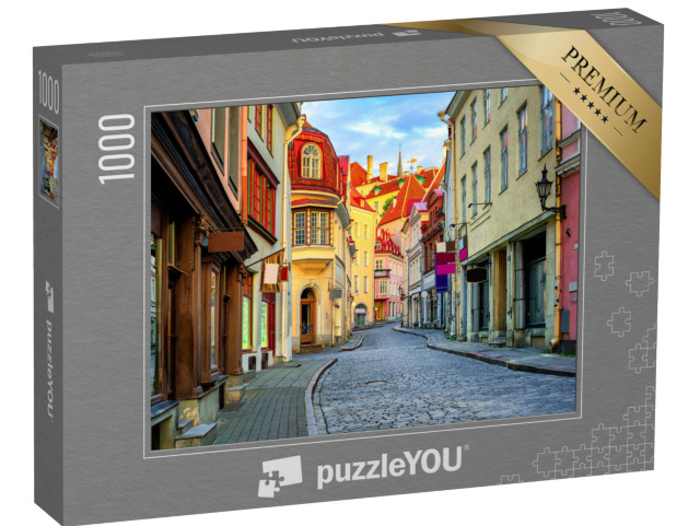 Puzzle 1000 pezzi „Vicolo nel centro storico di Tallinn, Estonia“