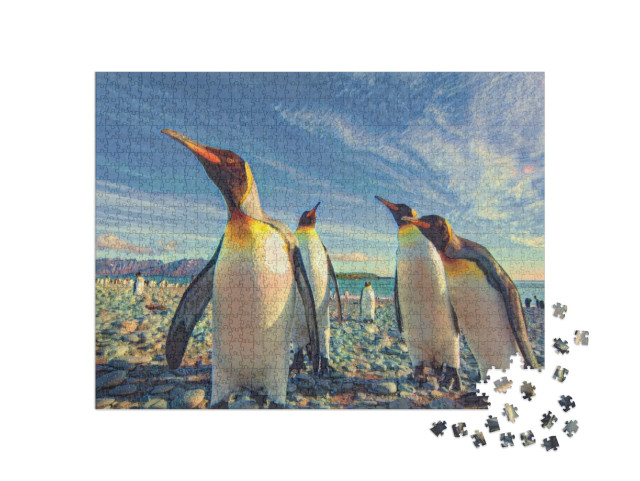 Puzzle 1000 pezzi „nello stile di Paul-Cezanne - Estate in Antartide - Puzzle-Collection Artisti & Dipinti“