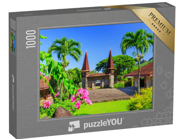 Puzzle 1000 pezzi „Isole Marchesi, Nuku Hiva, Cattedrale di Notre Dame, Polinesia Francese“