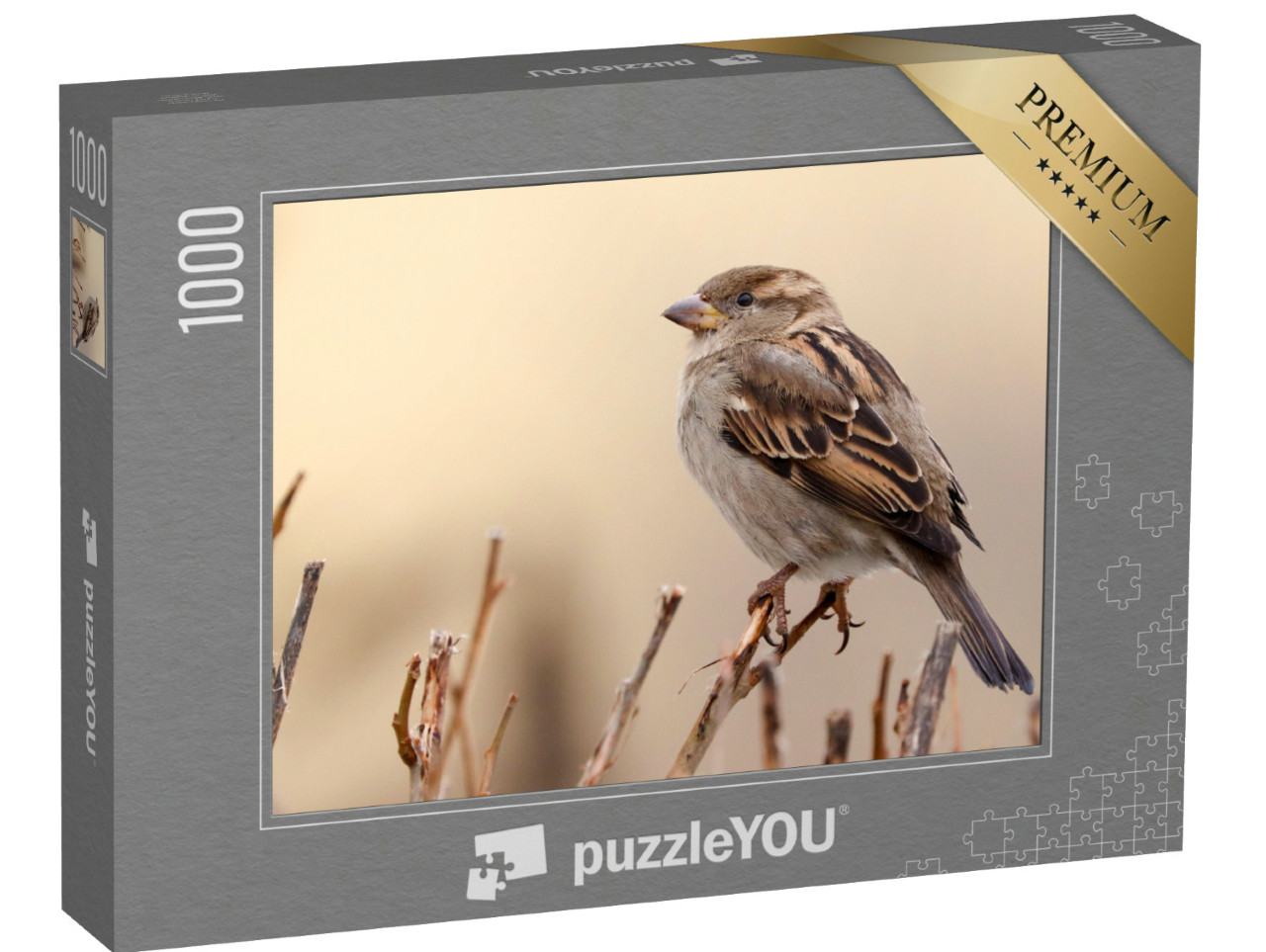 Puzzle 1000 pezzi „Passero su un ramo“
