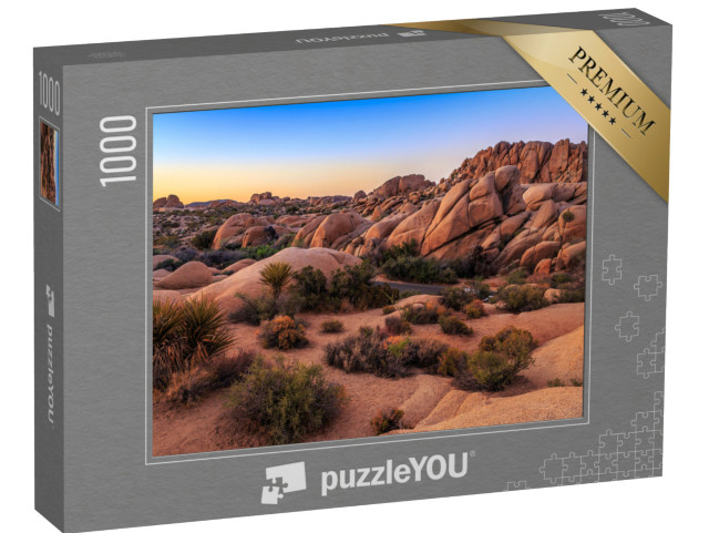 Puzzle 1000 pezzi „Tramonto a Jumbo Rocks, Parco Nazionale di Joshua Tree, California“