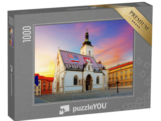 Puzzle 1000 pezzi „Chiesa di Zagabria: San Marco“