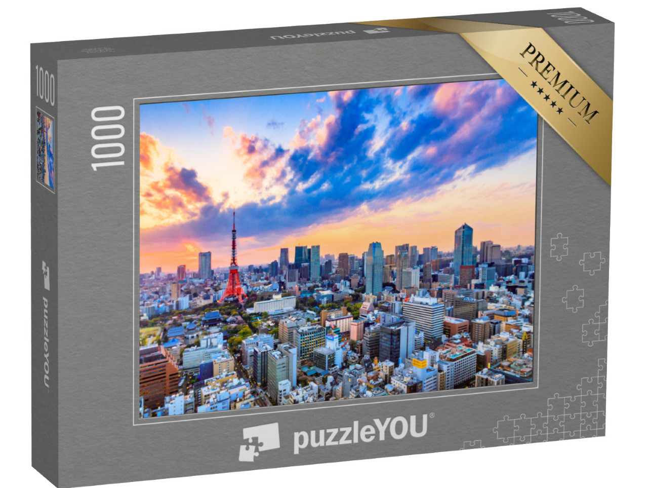 Puzzle 1000 pezzi „Tramonto su Tokyo, Giappone“