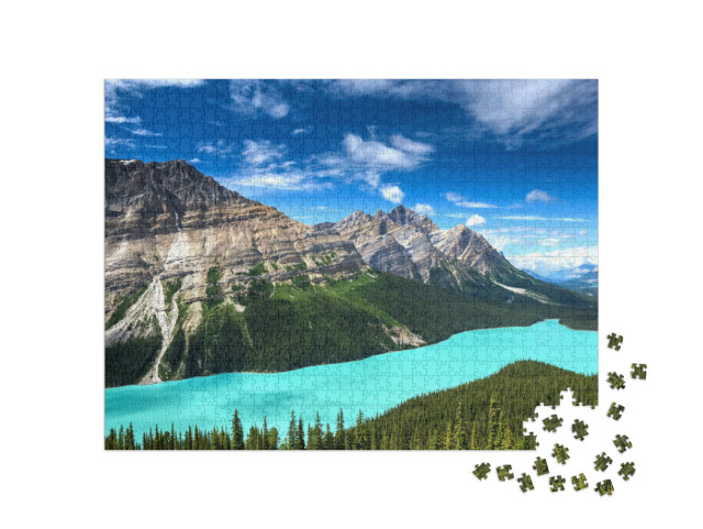 Puzzle 1000 pezzi „Lago Peyto mozzafiato nel Parco Nazionale di Banff, Canada“