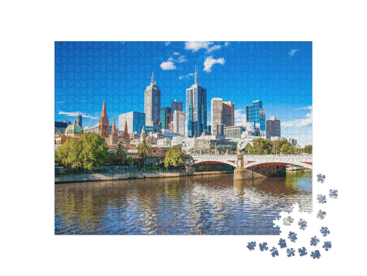 Puzzle 1000 pezzi „Skyline di Melbourne, Australia“