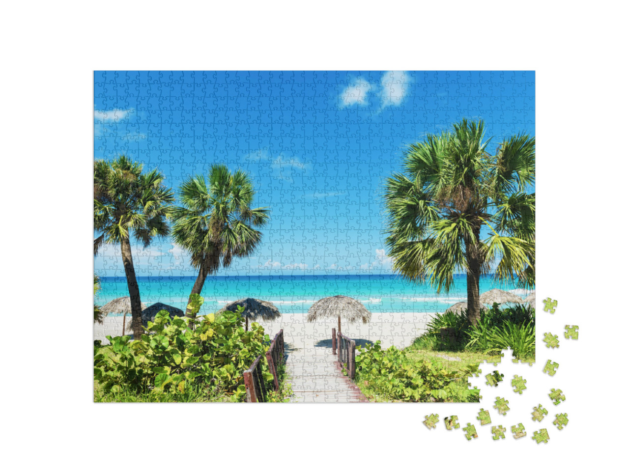 Puzzle 1000 pezzi „Spiaggia di sabbia bianca nei Caraibi“