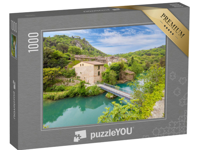 Puzzle 1000 pezzi „Gole del Nera - una linea ferroviaria trasformata in pista ciclabile“