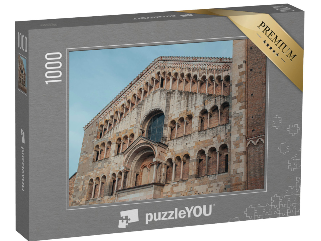 Puzzle 1000 pezzi „Veduta del Duomo di Parma con campanile. Emilia Romagna, Italia.“