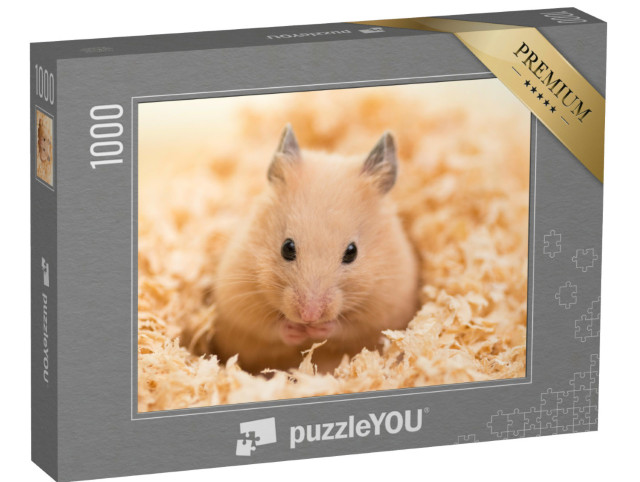 Puzzle 1000 pezzi „Criceti dorati su trucioli di legno“