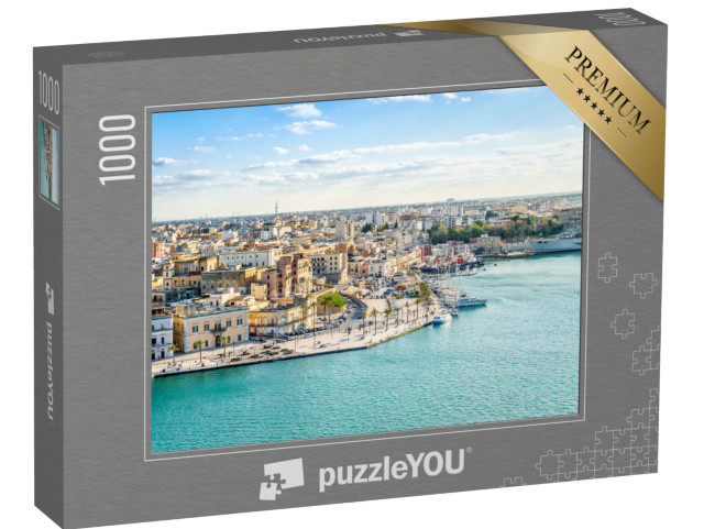 Puzzle 1000 pezzi „Panorama aereo di Brindisi nel pomeriggio, Puglia, Italia“