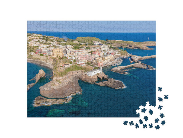 Puzzle 1000 pezzi „Veduta aerea panoramica dell'isola di Ventotene“