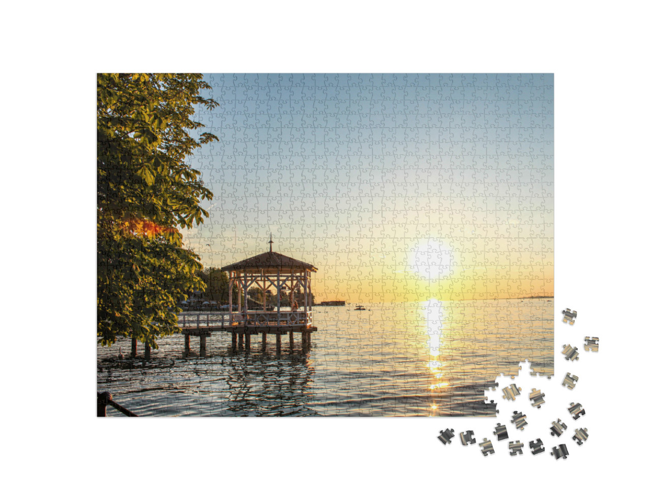 Puzzle 1000 pezzi „Vista sul lago di Costanza vicino a Bregenz“