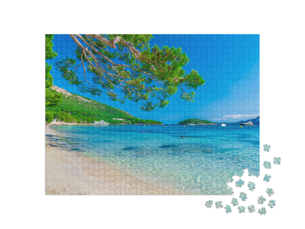 Puzzle 1000 pezzi „Playa de Formentor, Palma di Maiorca, Spagna“