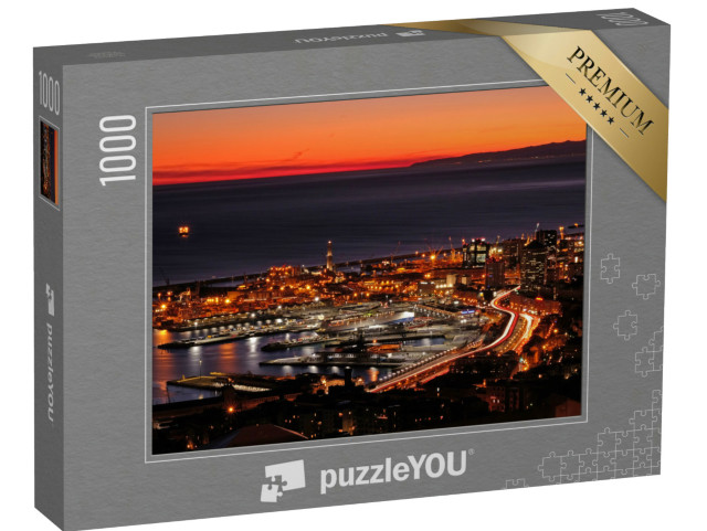 Puzzle 1000 pezzi „Genova di notte, Italia“