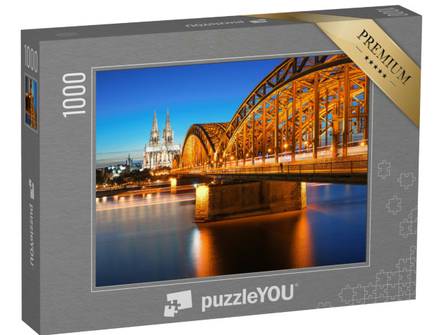 Puzzle 1000 pezzi „Cattedrale e ponte Hohenzollern, Colonia, Germania“