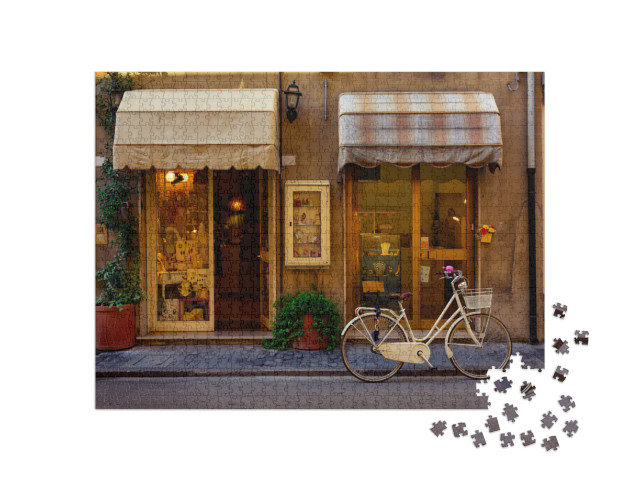 Puzzle 1000 pezzi „Strada stretta e accogliente a Pisa, Toscana, Italia. Architettura e monumenti di Pisa“