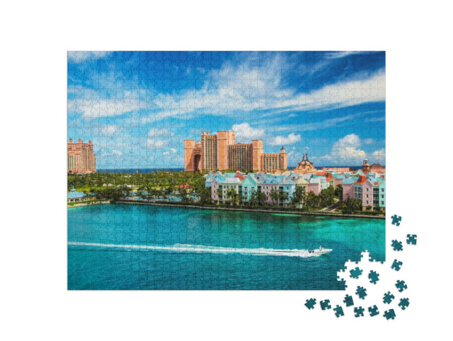 Puzzle 1000 pezzi „Paesaggio urbano di Nassau, Bahamas, Caraibi“