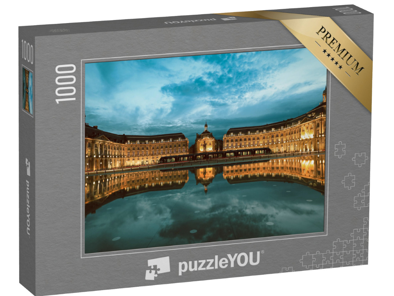 Puzzle 1000 pezzi „Place De La Bourse a Bordeaux, Francia, Patrimonio dell'Umanità dell'UNESCO“