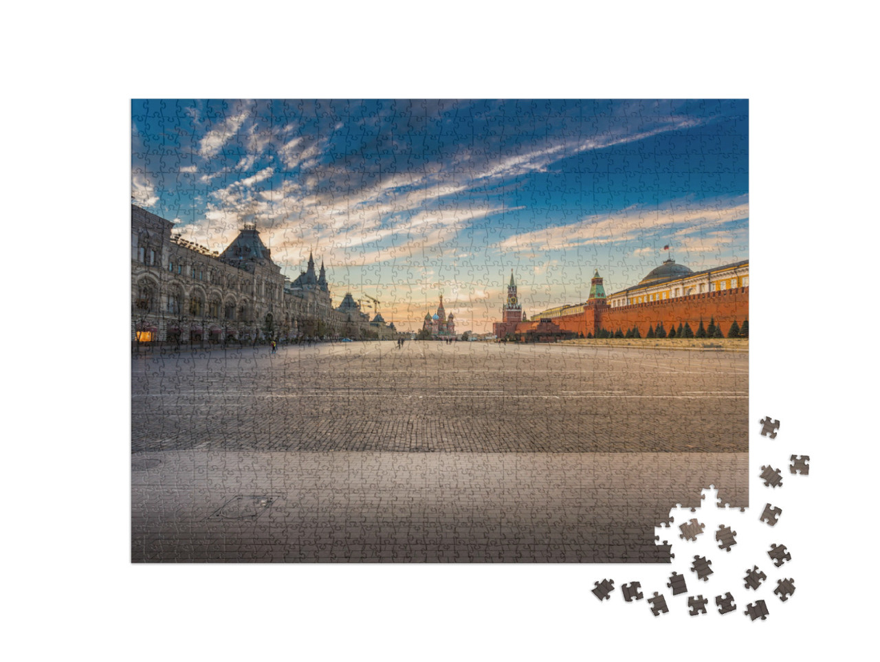 Puzzle 1000 pezzi „Piazza Rossa con vista sulla Cattedrale di San Basilio, Mosca“