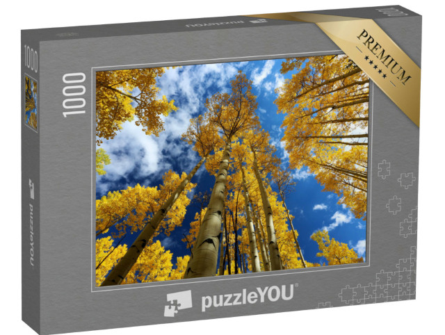 Puzzle 1000 pezzi „Autunno sulle Montagne Rocciose con i pioppi dorati, Colorado“