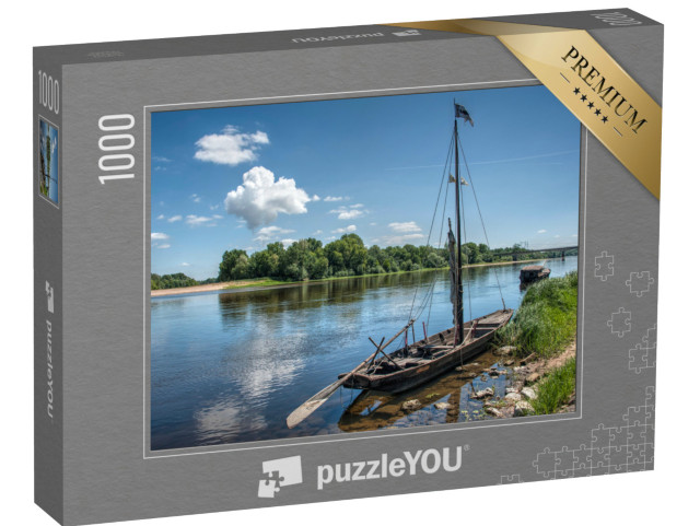 Puzzle 1000 pezzi „Piccola barca da pesca sulla Loira, nella Francia occidentale“