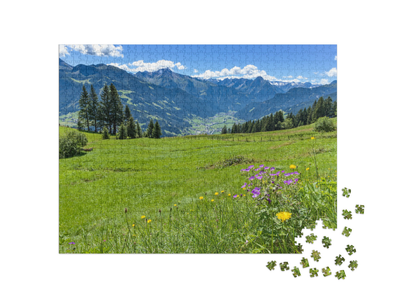 Puzzle 1000 pezzi „Zillertal, Tirolo“