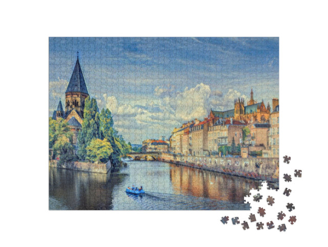 Puzzle 1000 pezzi „nello stile di Paul-Cezanne - Metz, Lorena - Puzzle-Collection Artisti & Dipinti“