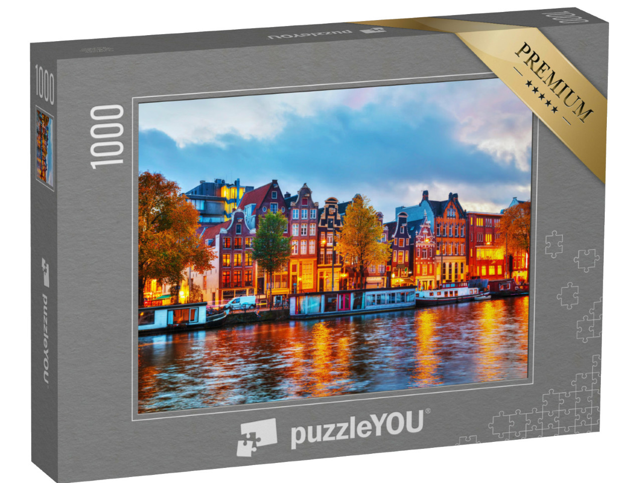 Puzzle 1000 pezzi „Amsterdam al tramonto, Paesi Bassi“