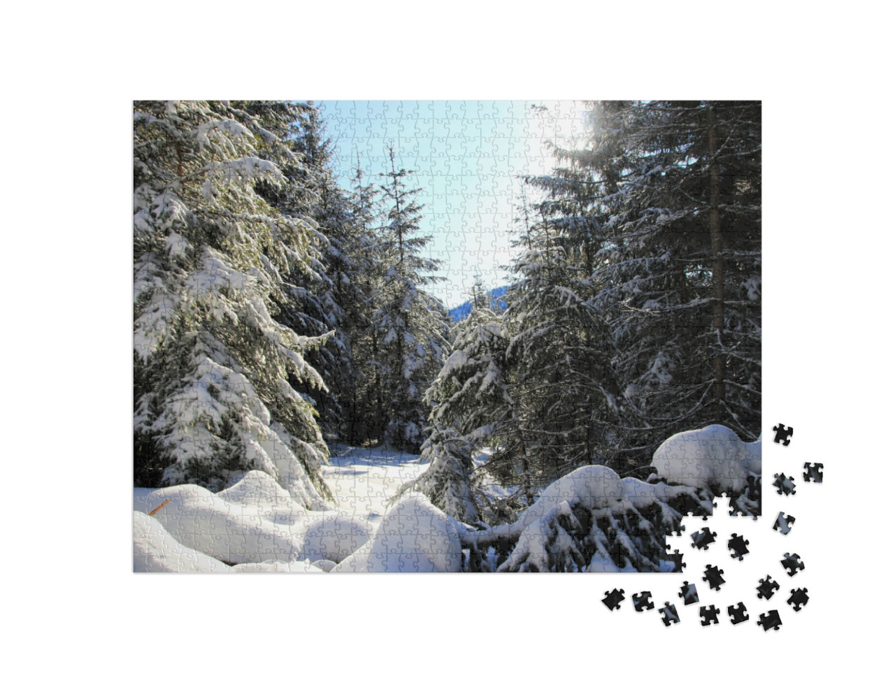 Puzzle 1000 pezzi „Paesaggio invernale - Vorarlberg Austria“