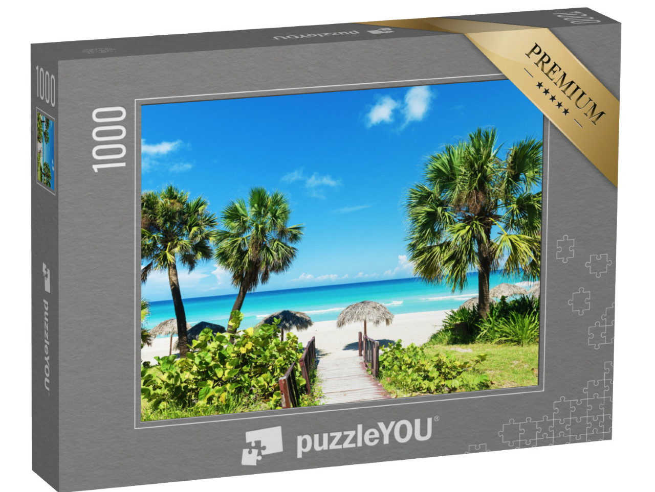 Puzzle 1000 pezzi „Spiaggia di sabbia bianca nei Caraibi“