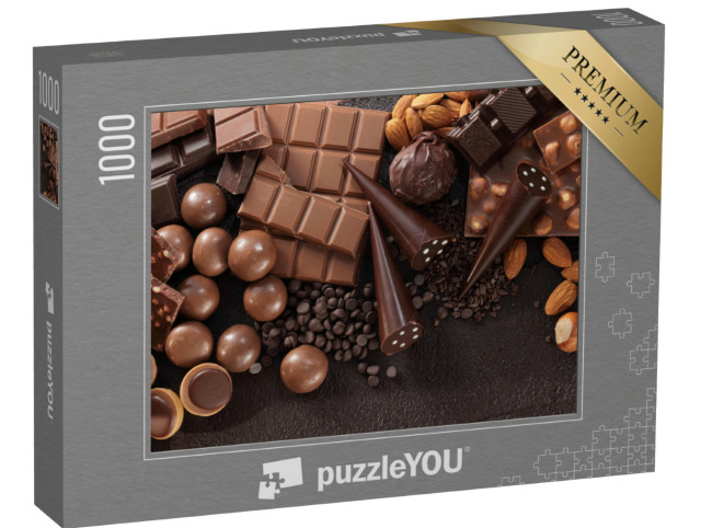 Puzzle 1000 pezzi „Assortimento di cioccolatini e cioccolato pregiato“