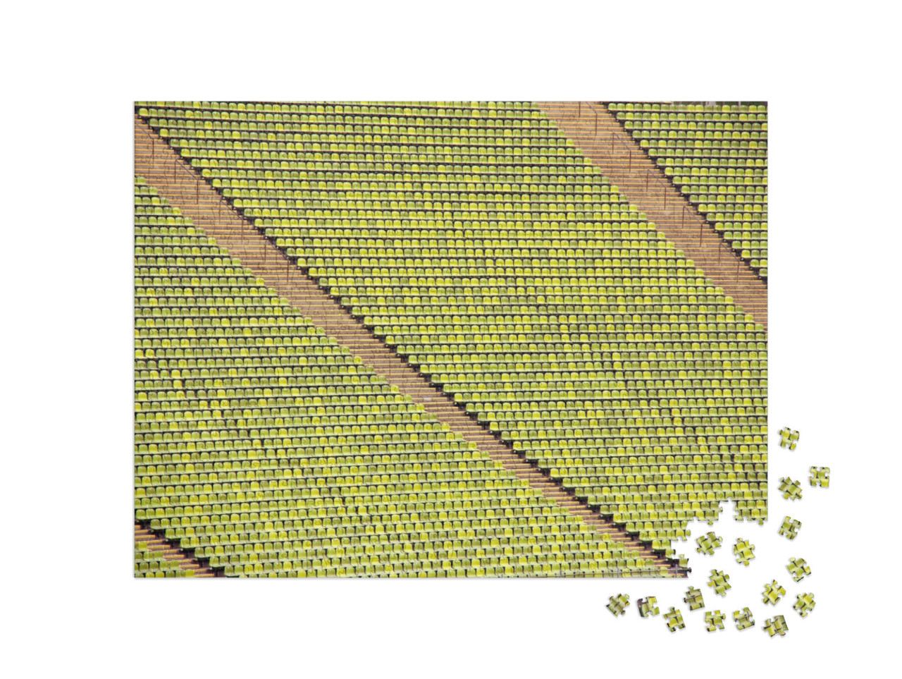 Puzzle 1000 pezzi „File di sedili in uno stadio“