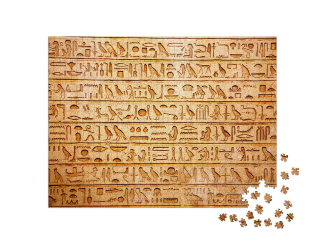 Puzzle 1000 pezzi „Antichi geroglifici egizi scolpiti nella pietra“