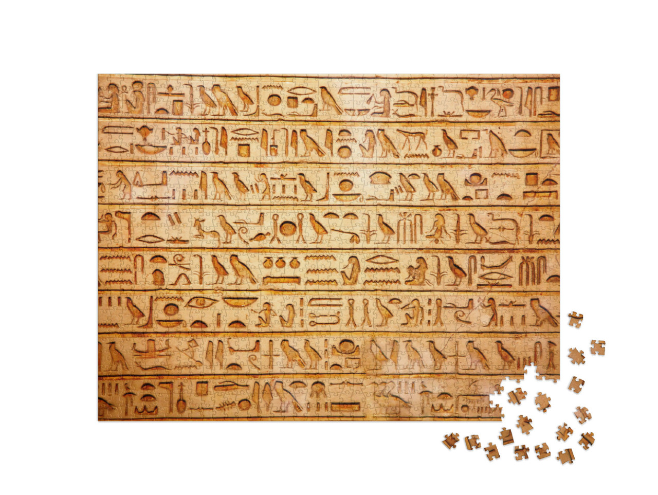 Puzzle 1000 pezzi „Antichi geroglifici egizi scolpiti nella pietra“