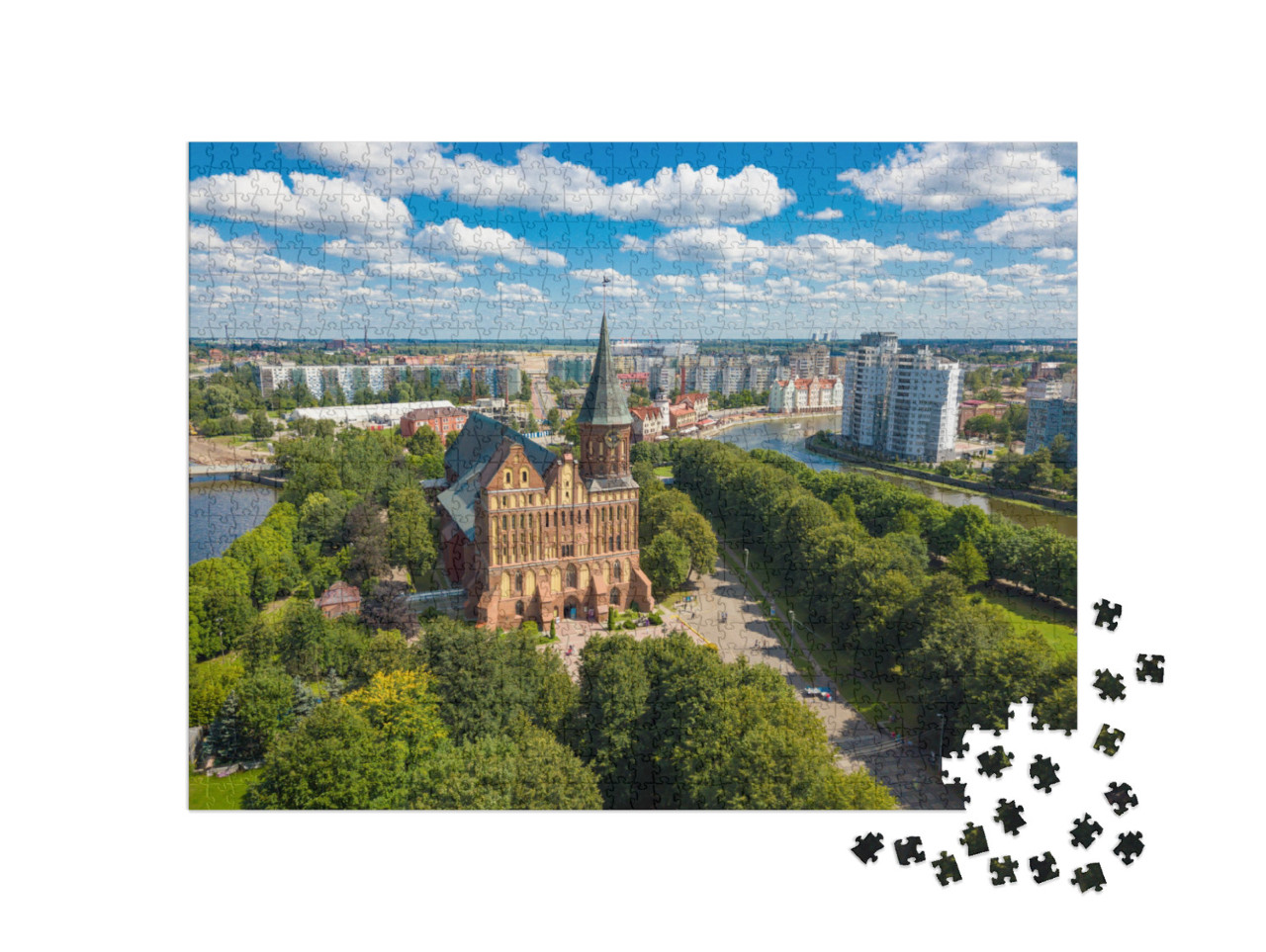 Puzzle 1000 pezzi „Paesaggio urbano di Kant vicino a Kaliningrad, Königsberg“