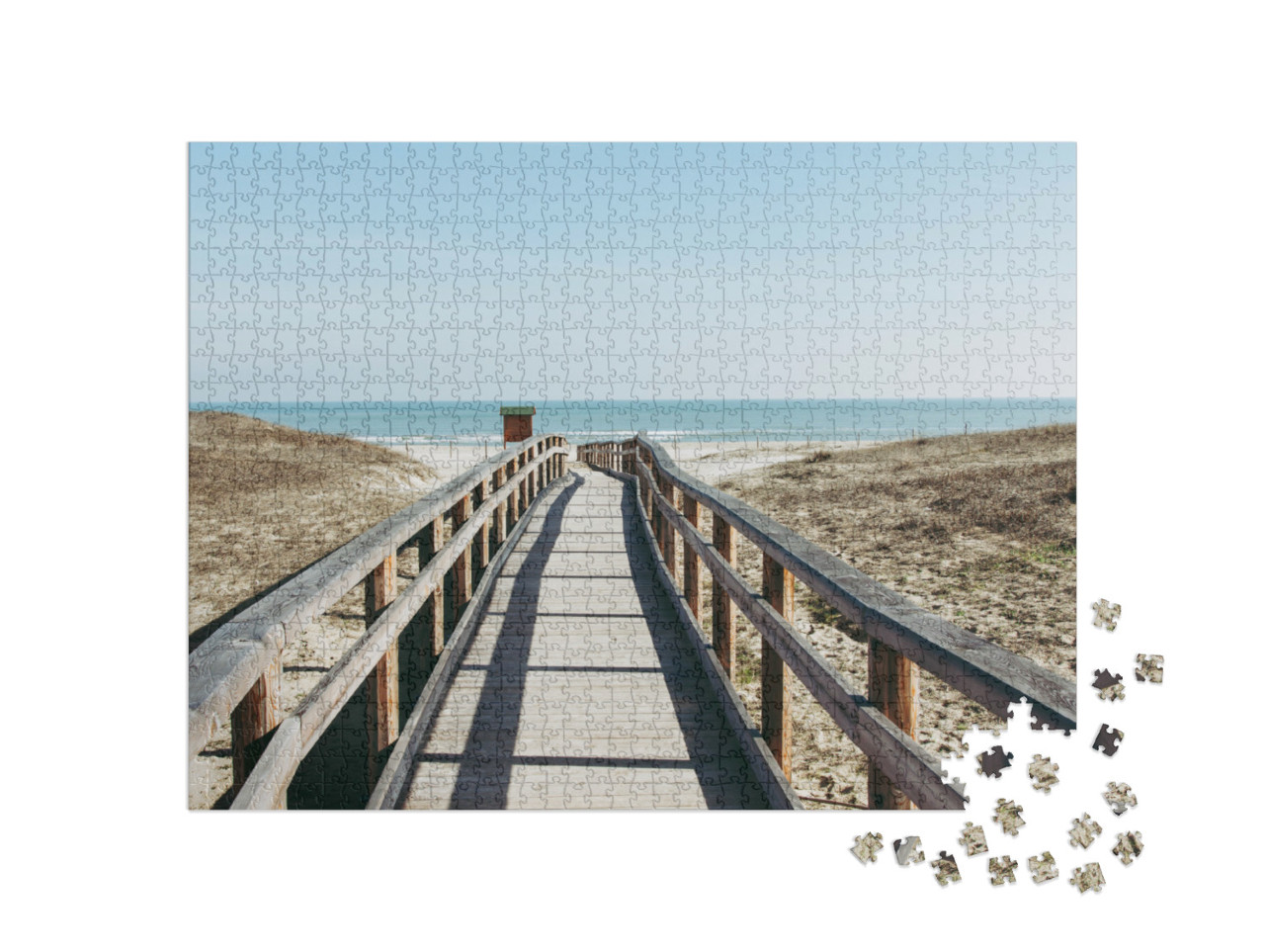 Puzzle 1000 pezzi „Spiaggia di Marina di Ravenna in Italia“