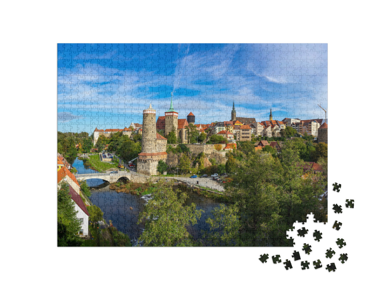 Puzzle 1000 pezzi „Il centro storico di Bautzen, Germania“